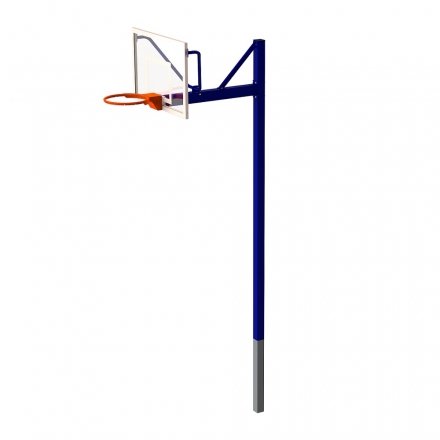 Стойка баскетбольна уличная одноопорная для тренировочного щита 900х1200 мм (вынос 1200 мм), фото 1