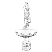 Фонтан скульптурный классический с римлянкой на резной ножке малый артикул 949 Фонтан скульптурный классический с римлянкой на резной ножке малый артикул 949