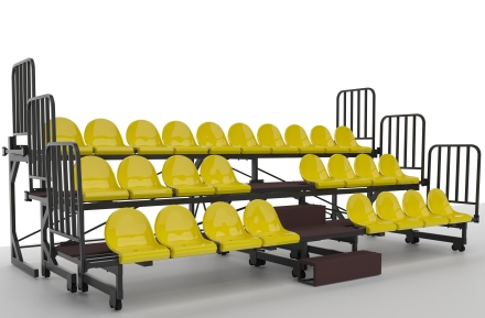 Трибуна телескопическая ОЛИМП СИТИ 3-х рядная на 26 мест, фото 3