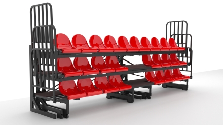 Трибуна телескопическая ОЛИМП СИТИ 3-х рядная на 26 мест, фото 8