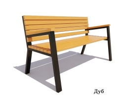 Садово-парковая скамейка «Гамбург», Ангарская сосна 1,2 м, фото 2
