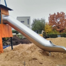 Горка-труба из нержавеющей стали H-1500