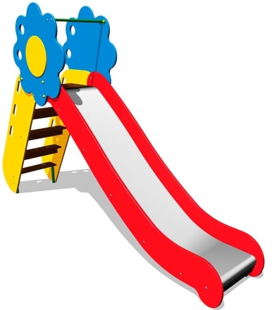 Детская горка Цветик Г044 H=1250 для игровых площадок, фото 1