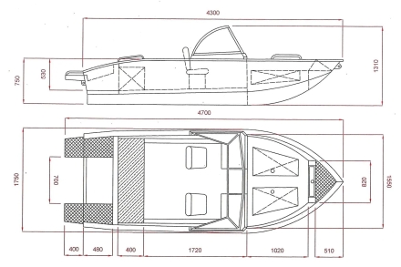 Алюминиевая лодка ALUTON 430 Fish, фото 17