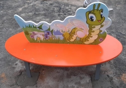 Скамейка детская Гусеница СП066 для игровой площадки, фото 2
