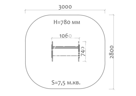 Скамейка детская Солнышко 26020 для игровой площадки, фото 3