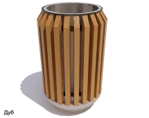 Урна с бетонным основанием Бульвар