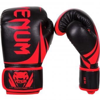 Перчатки боксерские Venum Challenger 2.0 Neo Black/Red, фото 1