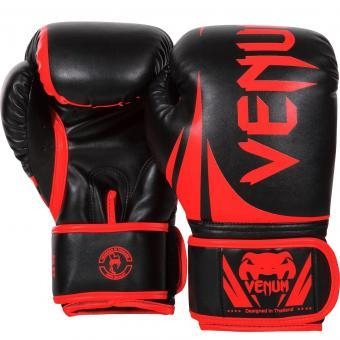 Перчатки боксерские Venum Challenger 2.0 Neo Black/Red, фото 2