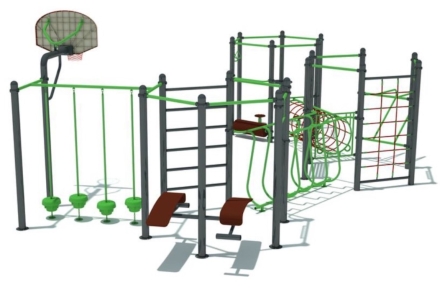 Гимнастический комплекс ГК-001 для уличных спортивных площадок 1, фото 1