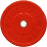Изображение товара Диск для штанги каучуковый, красный, PROFI-FIT D-51, 25 кг
