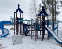 Игровой комплекс Лагуна с металлическим скатом 1500 и винтовыми открытыми скатами Н-2000 ДИО 10113