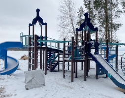 Игровой комплекс Лагуна с металлическим скатом 1500 и винтовыми открытыми скатами Н-2000 ДИО 10113, фото 4