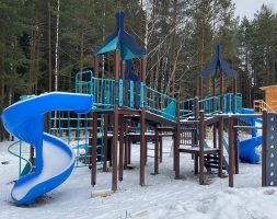 Игровой комплекс Лагуна с металлическим скатом 1500 и винтовыми открытыми скатами Н-2000 ДИО 10113, фото 3