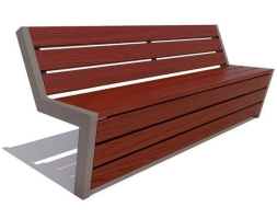 Парковая скамейка Техно, Лиственница (брус 30х120) 1,5 м, фото 3 Парковая скамейка Техно, Лиственница (брус 30х120) 1,5 м, фото 3