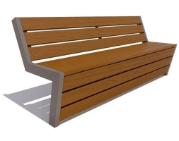 Парковая скамейка Техно, Лиственница (брус 30х120) 1,5 м, фото 4 Парковая скамейка Техно, Лиственница (брус 30х120) 1,5 м, фото 4