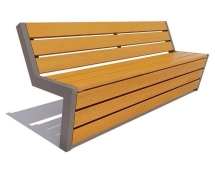 Парковая скамейка Техно, Лиственница (брус 30х120) 1,5 м