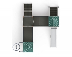 Детская игровая площадка Городок Город ДИК 2.01.3.03-01 H=1200, фото 4