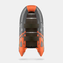 GLADIATOR B 420 LIGHT B Оранжево-темносерый моторная лодка ПВХ Фанерный пайол, фото 3