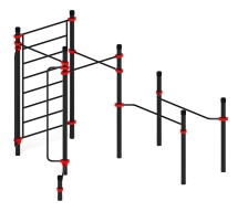 Воркаут ЛОВ 108 красный ВТ 102.15-01