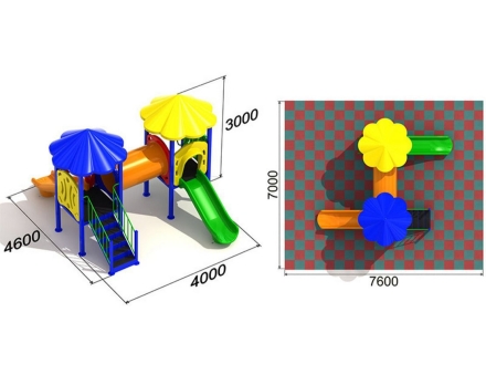 Детская игровая площадка Радуга 1.3.2, фото 2