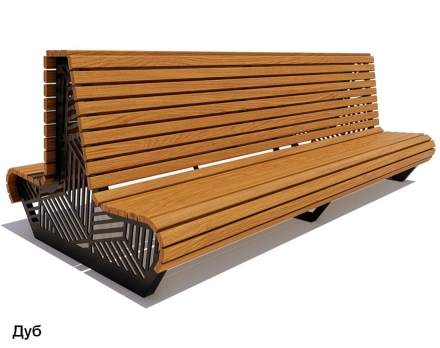 Скамейка уличная Кисловодск, Лиственница 2 м, фото 1