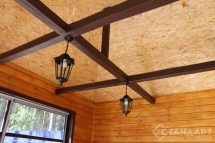 Беседка деревянная №21 закрытого типа 4х5м Под ключ