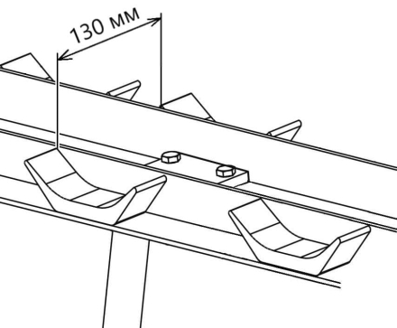 Стойка для хранения 10-ти пар гантелей Aerofit AFDBR10, фото 2