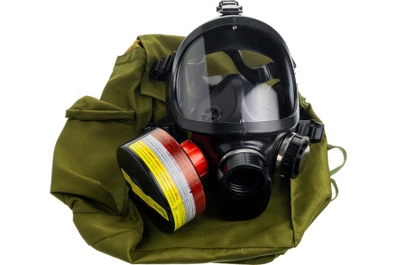 Противогаз фильтрующий БРИЗ &quot;-3301(ППФ)&quot; марки А1В1Е1 с лицевой частью -4301М(ППМ) категория 2 500103004, фото 1