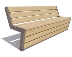 Парковая скамейка Техно, Лиственница (брус 30х120) 1,2 м, фото 2 Парковая скамейка Техно, Лиственница (брус 30х120) 1,2 м, фото 2