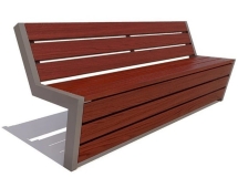 Парковая скамейка Техно, Лиственница (брус 30х120) 1,2 м
