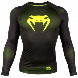 Компрессионная футболка Venum Contender 3.0 Black/Yellow L/S, фото 1