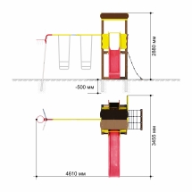 Дачный комплекс "Избушка" (без качелей) Romana R 103.29.04 Дачный комплекс "Избушка" (без качелей) Romana R 103.29.04