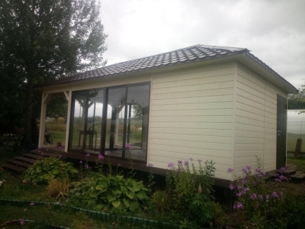 Застекленная беседка ОАЗИС С ХОЗБЛОКОМ 2, фото 2