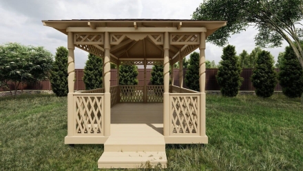 Прямоугольная беседка БУЗИНА, фото 3