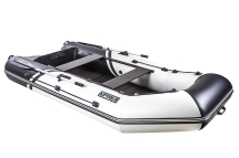 Броня-320 С белый-черный (Лодка ПВХ под мотор с усилением)