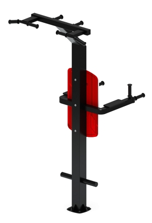 Турник три хвата+брусья (красный) - Уличный тренажер - СТ 012-11, фото 3