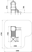 ДИК 2.074 Детский игровой комплекс Н=700