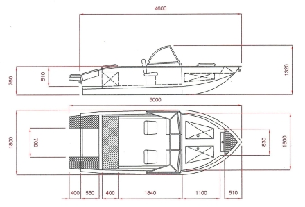 Алюминиевая лодка ALUTON 460 Fish, фото 15