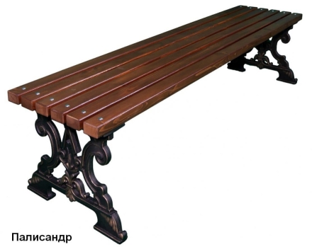 Скамейка парковая Д-6 (банкетка), Лиственница 1,8 м, фото 3