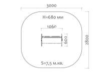 Скамейка детская Печка 26018 для игровой площадки