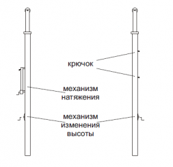 Стойки волейбольные телескопические на стаканах S-109-2 , фото 4