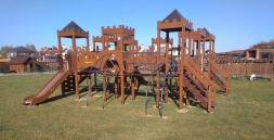 Игровой комплекс Империя Сити с тремя горками (металлический скат, Н-1200 и 1500) ДИО 13072.1, фото 6