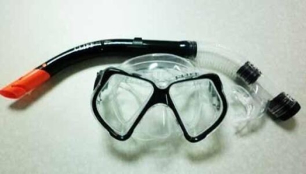 Набор 2 в 1 (маска+трубка) 105-2А черный, фото 1