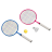 KRAFLA Fun 200 Набор для бадминтона: ракетка (2 шт), волан, поролоновый мяч