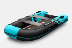 GLADIATOR B 420 LIGHT B Черно-бирюзовый моторная лодка ПВХ Фанерный пайол, фото 1