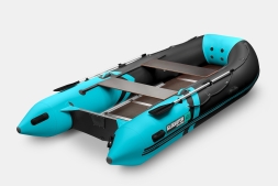 GLADIATOR B 420 LIGHT B Черно-бирюзовый моторная лодка ПВХ Фанерный пайол, фото 2