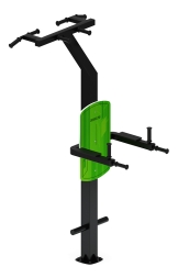 Турник три хвата+брусья (зеленый) - Уличный тренажер - СТ 012-12, фото 4 Турник три хвата+брусья (зеленый) - Уличный тренажер - СТ 012-12, фото 4
