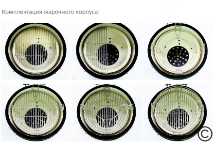 Керамический гриль-барбекю grill-18 Черный, фото 6