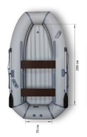 Лодка ПВХ Флагман 280 HT НДНД надувная гребная, фото 1